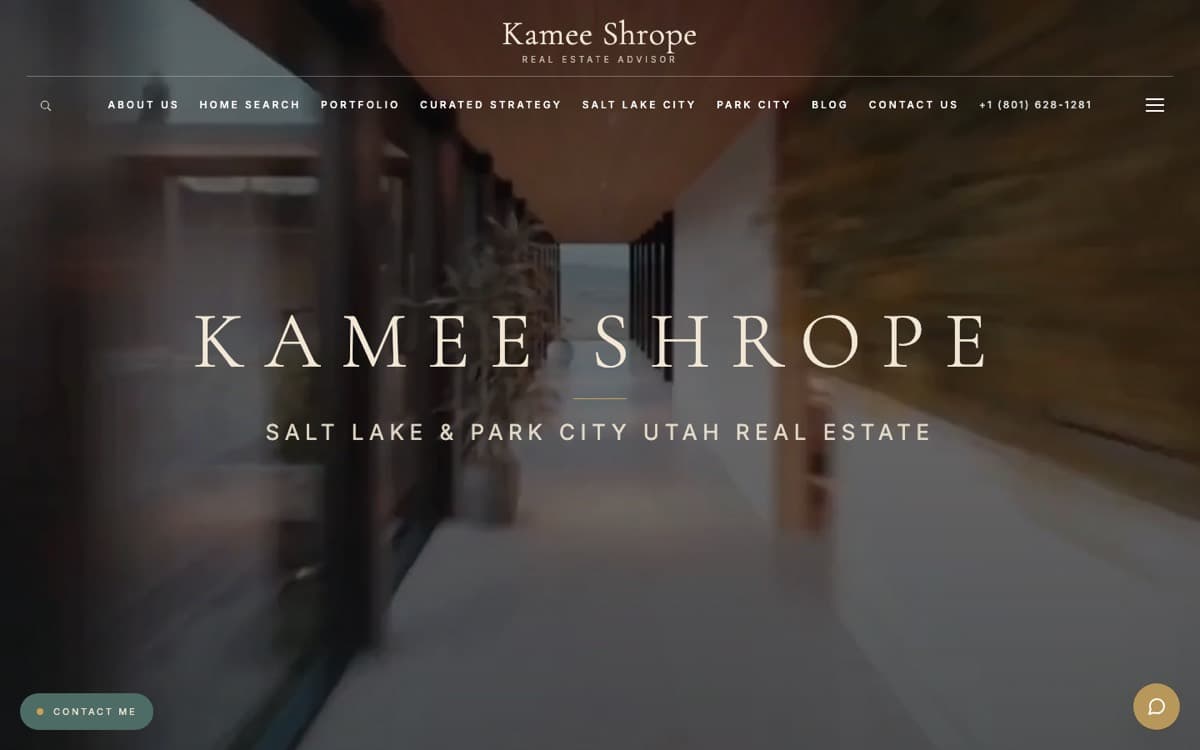 Kamee Shrope Realty's website homepage