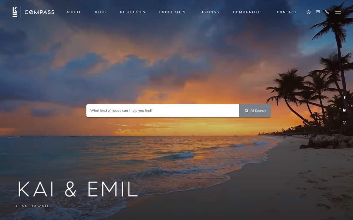 KE Team Hawaii's website homepage