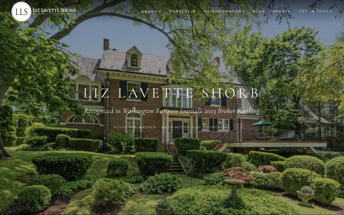 Liz Lavette Shorb's website homepage