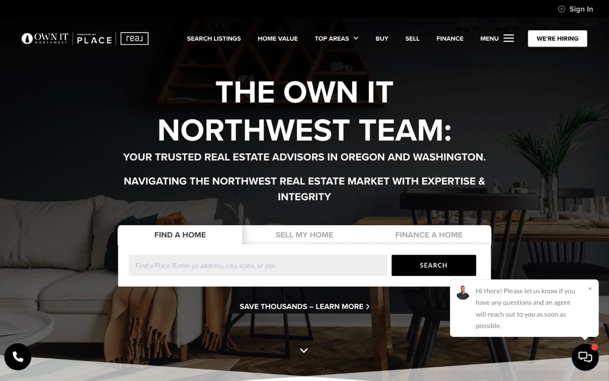 Own It Northwest's website homepage